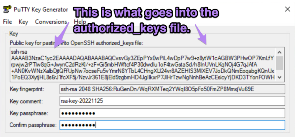 Location of the public key to be copied.