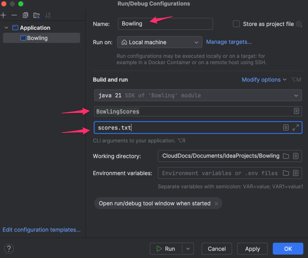 image showing where to make config changes